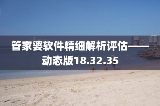 管家婆软件精细解析评估——动态版18.32.35